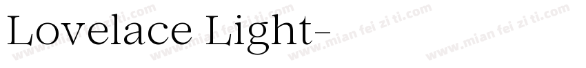 Lovelace Light字体转换